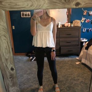 american eagle white tank